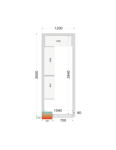 Kylrumspaneler 80 mm - CR 120x300x212 NF