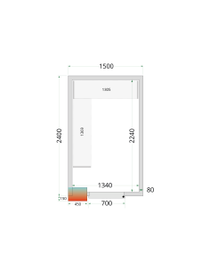 Kylrumspaneler 80 mm - CR 150x240x212 NF