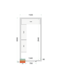 Kylrumspaneler 80 mm - CR 150x300x212 NF