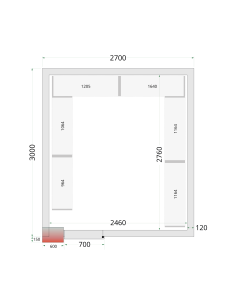 Kylrumspaneler 80 mm - CR 270x300x220