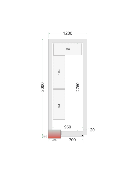 Kylrumspaneler 120 mm - CR 120x300x220