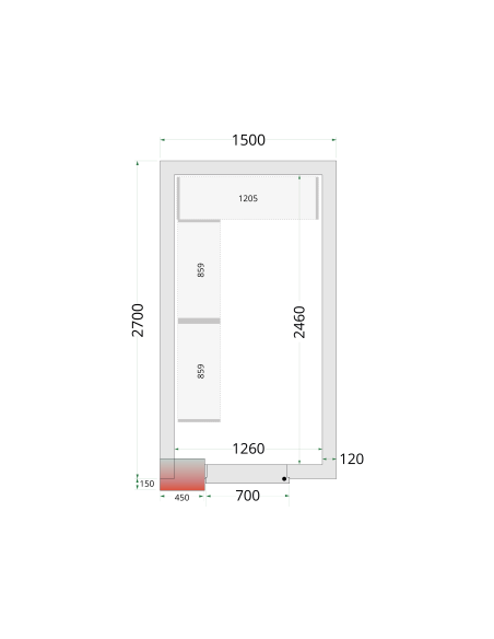 Kylrumspaneler 120 mm - CR 150x270x220