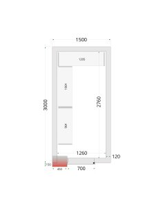 Kylrumspaneler 120 mm - CR 150x300x220