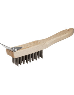 Stålborste med skrapa
