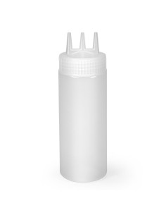 Dressingflaska 3 pip 0,34 L transparent