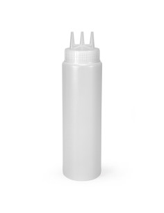 Dressingflaska 3 pip 0,68 L transparent