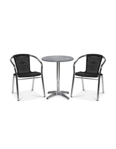 Karmstol Alu-Bistro, Svart fiberrotting 2