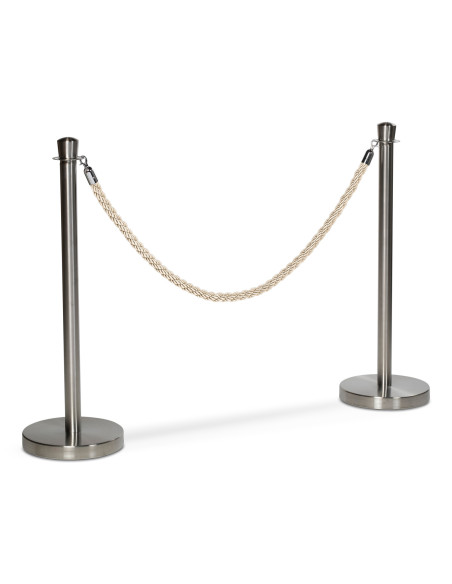 Flätat rep till köstolpe, Beige/silver