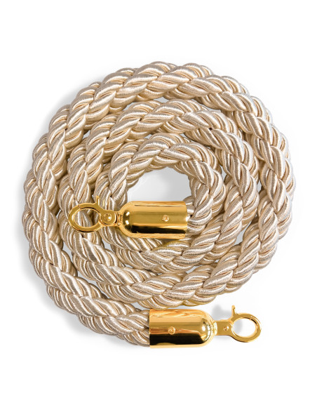 Flätat rep till köstolpe, Beige/guld
