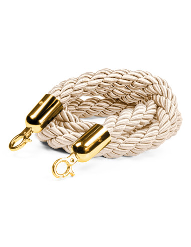 Flätat rep till köstolpe, Beige/guld