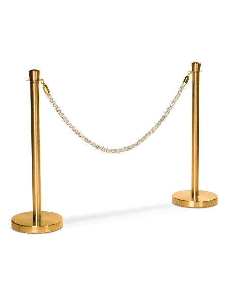 Flätat rep till köstolpe, Beige/guld