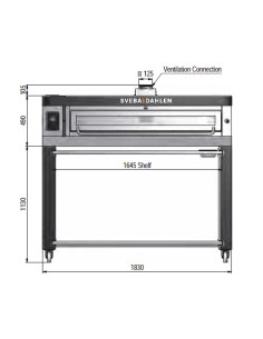 P-Series Pizzaugn P801D (djup), 1 däck, 8 pizzor