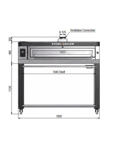 P-Series Pizzaugn P801D (djup), 1 däck, 8 pizzor