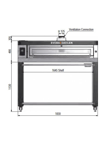 P-Series Pizzaugn P801, 1 däck, 8 pizzor