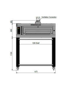 P-Series Pizzaugn P601, 1 däck, 6 pizzor