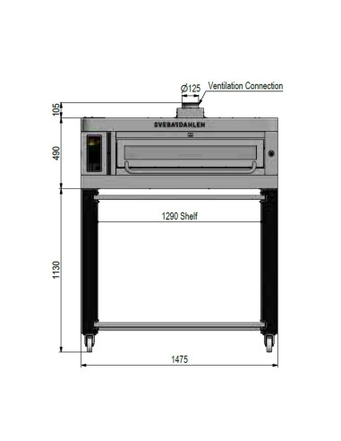 P-Series Pizzaugn P601, 1 däck, 6 pizzor