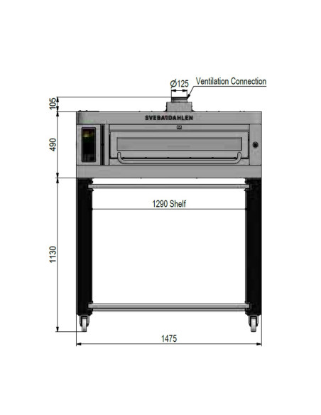 P-Series Pizzaugn P601, 1 däck, 6 pizzor