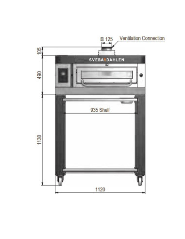 P-Series Pizzaugn P401, 1 däck, 4 pizzor