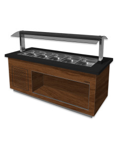 Salladsbar för 5x 1/1 GN, modell PREMIUM LINE SB-K200 Valnöt