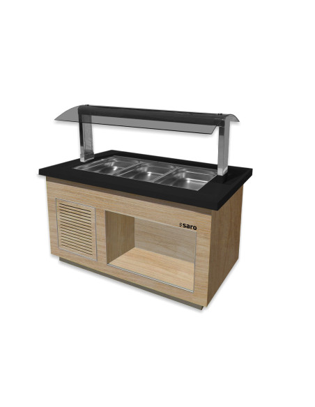Varmbuffé för 3x 1/1 GN, Modell Premium Line SB-H130 OAK