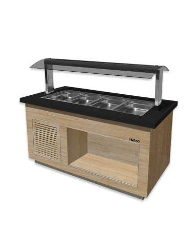 Varmbuffé för 4x 1/1 GN, Modell PREMIUM LINE SB-H170 OAK