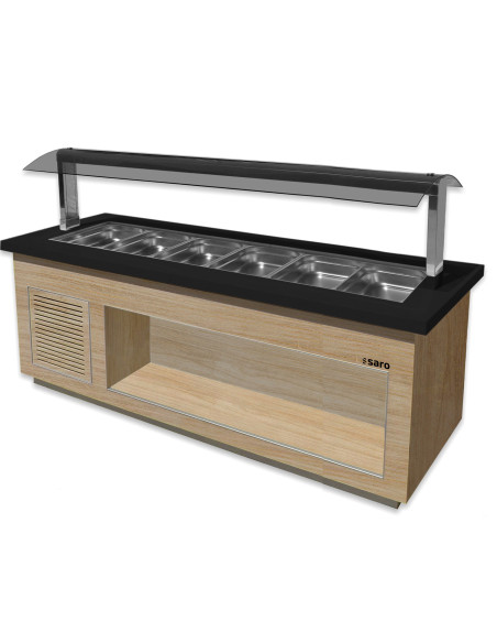 Salladsbar för 6x 1/1 GN, modell PREMIUM LINE SB-K230 OAK