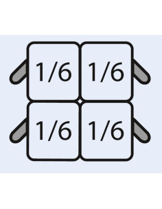 E7/CPCEXA pastakorgset: 4 x 1/6 GN