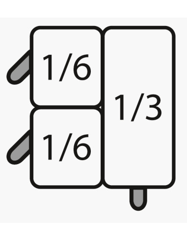 E7/CPCEXB pastakorgset: 2 x 1/6 GN + 1 x 1/3 GN