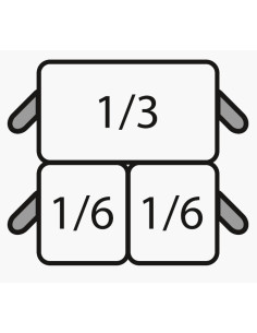 E7/CPCEXF pastakorgset: 2 x 1/6 GN + 1 x 1/3 GN
