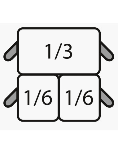 E7/CPCEXF pastakorgset: 2 x 1/6 GN + 1 x 1/3 GN
