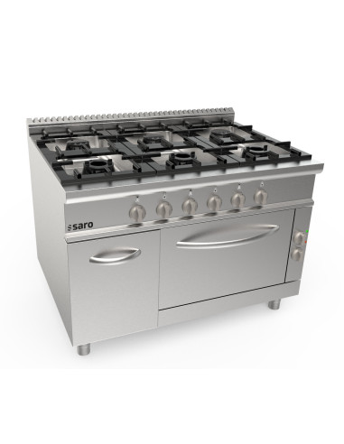 Gasspis + elektrisk ugn 6 brännare modell LQ / CUG6NE