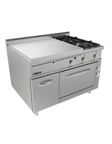 Spis med solid topp, elektrisk ugn + 2 brännare + dörr modell LQ / TPG6LE