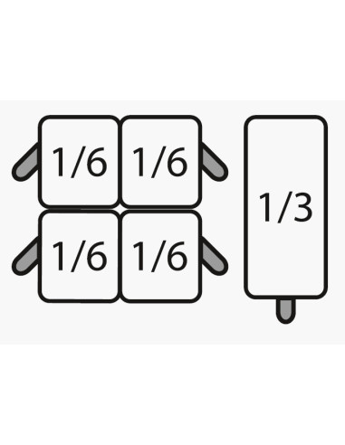 Pastakorgset 4 x 1/6 + 1 x 1/3