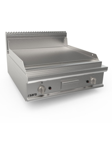Gasgrillplatta 800 mm bred bordsapparat med räfflad modell LQ / FTG4BBR