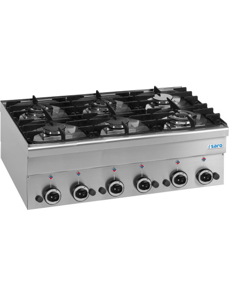 Gasspis, 6 brännare 600 Line bordsmodell G6S6