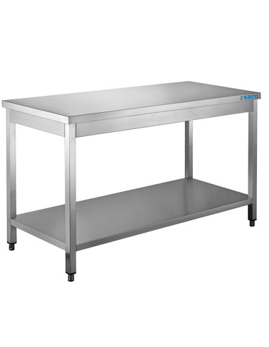 Bord i rostfritt stål, bottenpanel - B 600 x D 600 mm