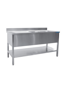 Diskho med 2 hoar, höger - B 1400 x D 600 mm