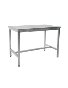 Bord i rostfritt stål utan stativ - B 600 x D 700 mm