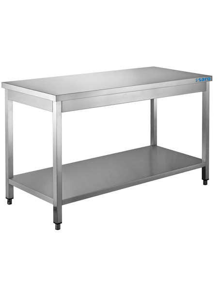 Bord i rostfritt stål, bottenpanel - B 1800 x D 700 mm
