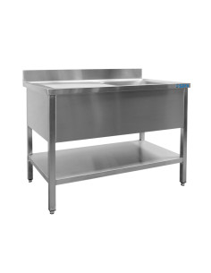 Diskbänk 1 handfat, vänster - B 1000 x D 700 mm