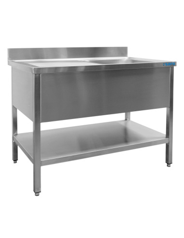 Diskbänk 1 tvättställ, höger - B 2000 x D 700 mm