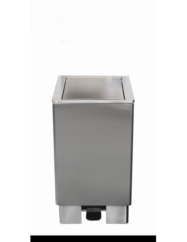 Soptunna i rostfritt stål 90 liter, modell Jupiter