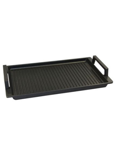 Eurolux Premium grillplatta med handtag 41 x 24 x 2,5 cm, räfflad