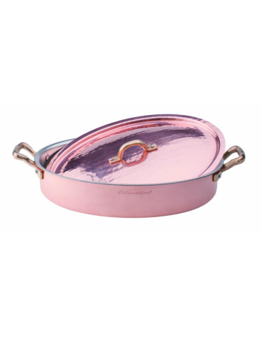Agnelli Kopparpanna 30 X 20 cm oval inkl lock