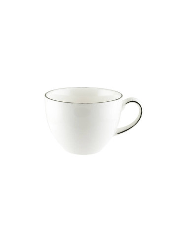 Retro kaffekopp svart kant – Svart