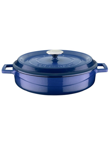 Lava Gryta låg D28cm 3,5L, Blå utsida