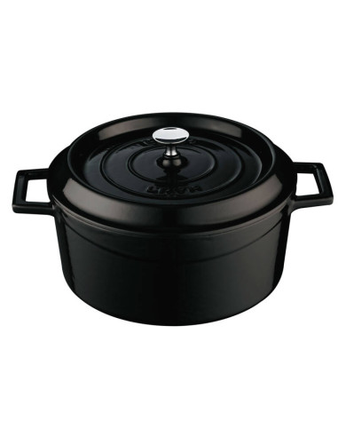 Lava Gjutjärns Gryta 4,5L Svart. D24cm