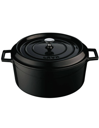 Lava Gjutjärns Gryta 6,7L Svart. D28cm, H12,5cm